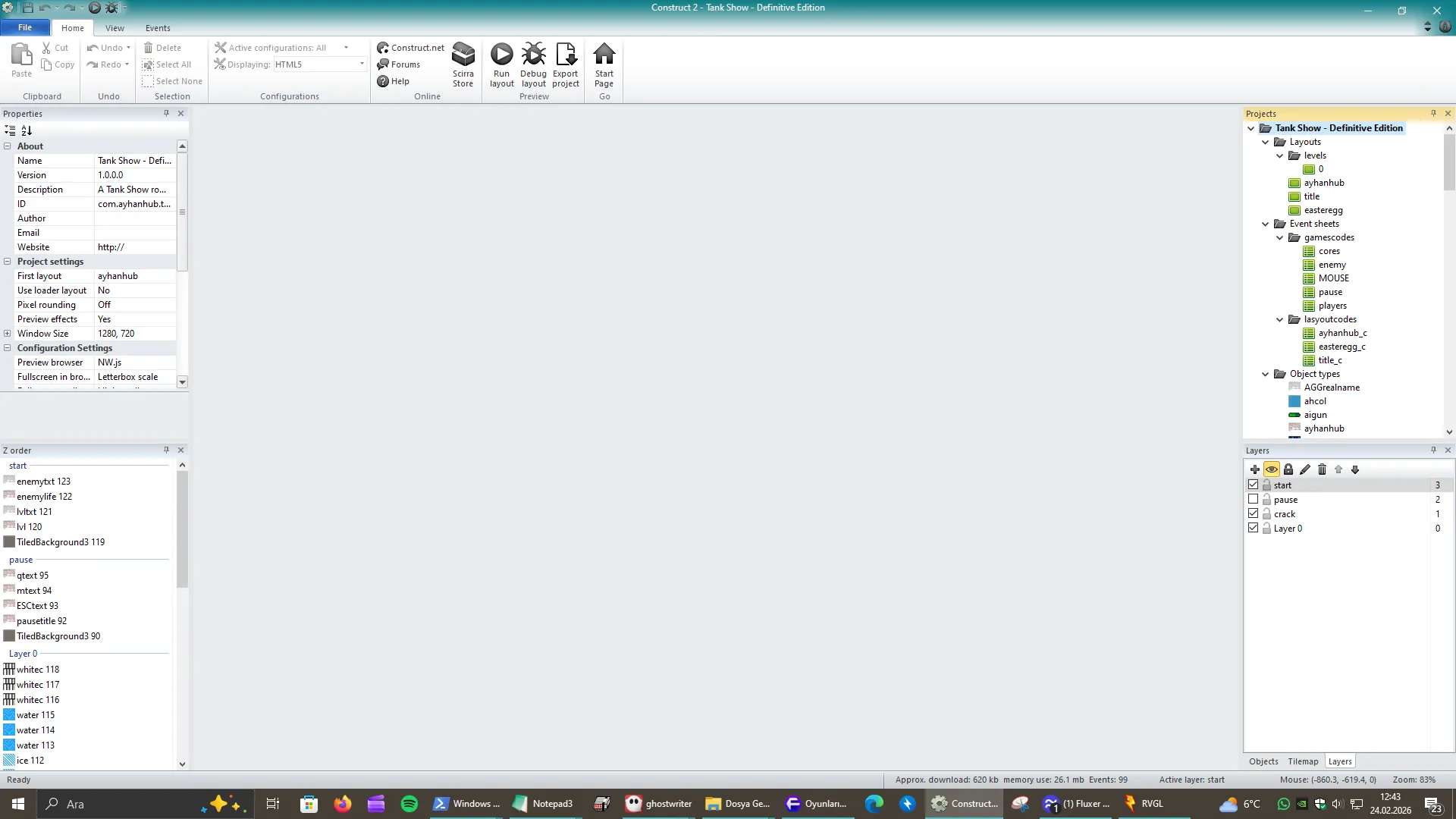 GDevelop5 - Ana Menü